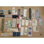 Victorian and later fabric and other bookmarks  various sizes