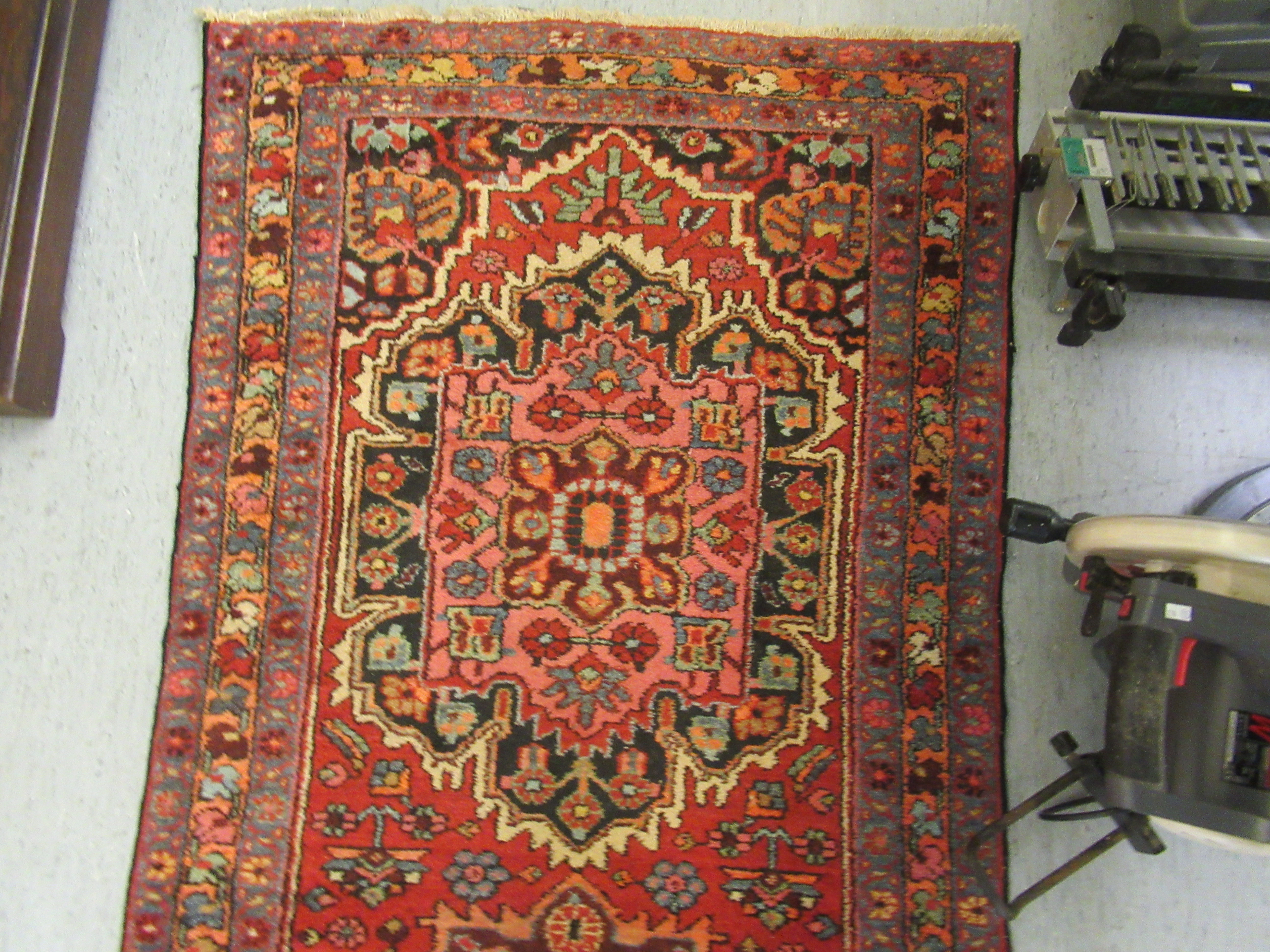 A Persian runner, decorated with stylised floral designs, on a multi-coloured ground  38" x 100" - Image 2 of 3