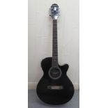 An Aria acoustic/electric guitar  model no. FET-SPTBK