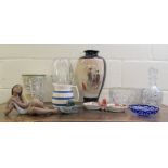 A mixed lot: to include a Lladro porcelain figure of a young scantily clad woman, produced in
