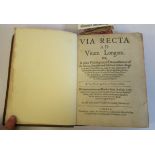 Book: 'Via Recta and Vitam Longam' by Tobias Venner, printed by R Bishop for Henry Hood  1638