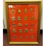 Twenty military regimental cap badges, some copies: to include The Buffs, First Life Guards and