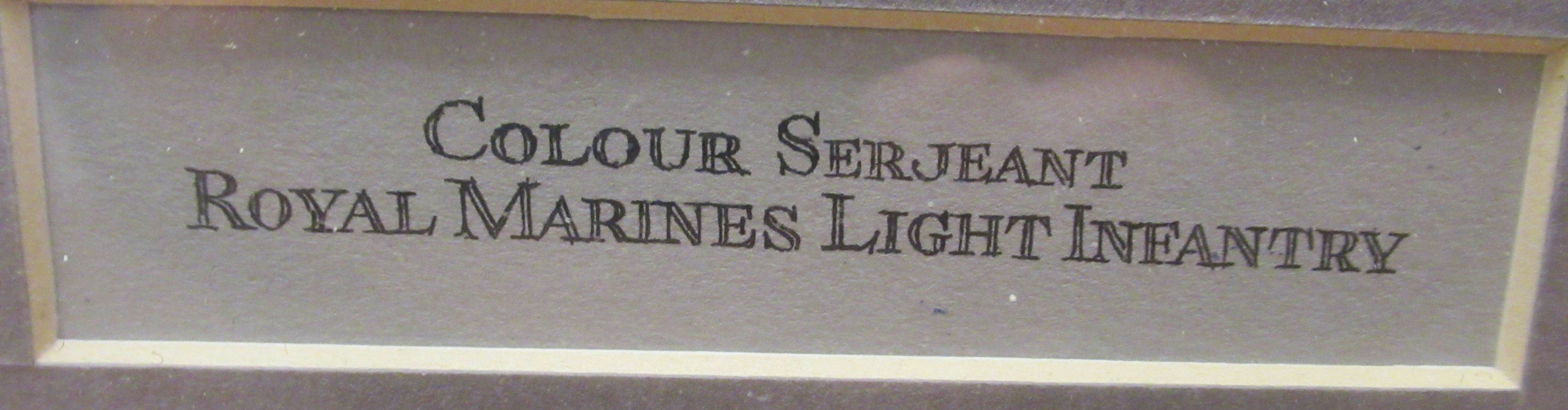 British military braided uniform insignia, viz. Colour Sergeant Royal Marines Light Infantry  ( - Image 4 of 4