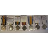 Twenty-four Great War 1914-1918 British service medals on ribbons, viz. 46481, Gnr. E. Williamson