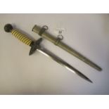 A German Third Reich era 2nd pattern Luftwaffe officer's dress dagger, the ball pommel with a