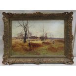 William Manners - 'An Autumn landscape'  oil on canvas  bears a signature & dated 1892  11.5" x 17"