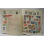 A 'schoolboys' uncollated album collection of postage stamps: to include British Empire and