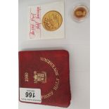 A Royal Mint proof half sovereign, St George on the obverse  1980  cased (with certificate of