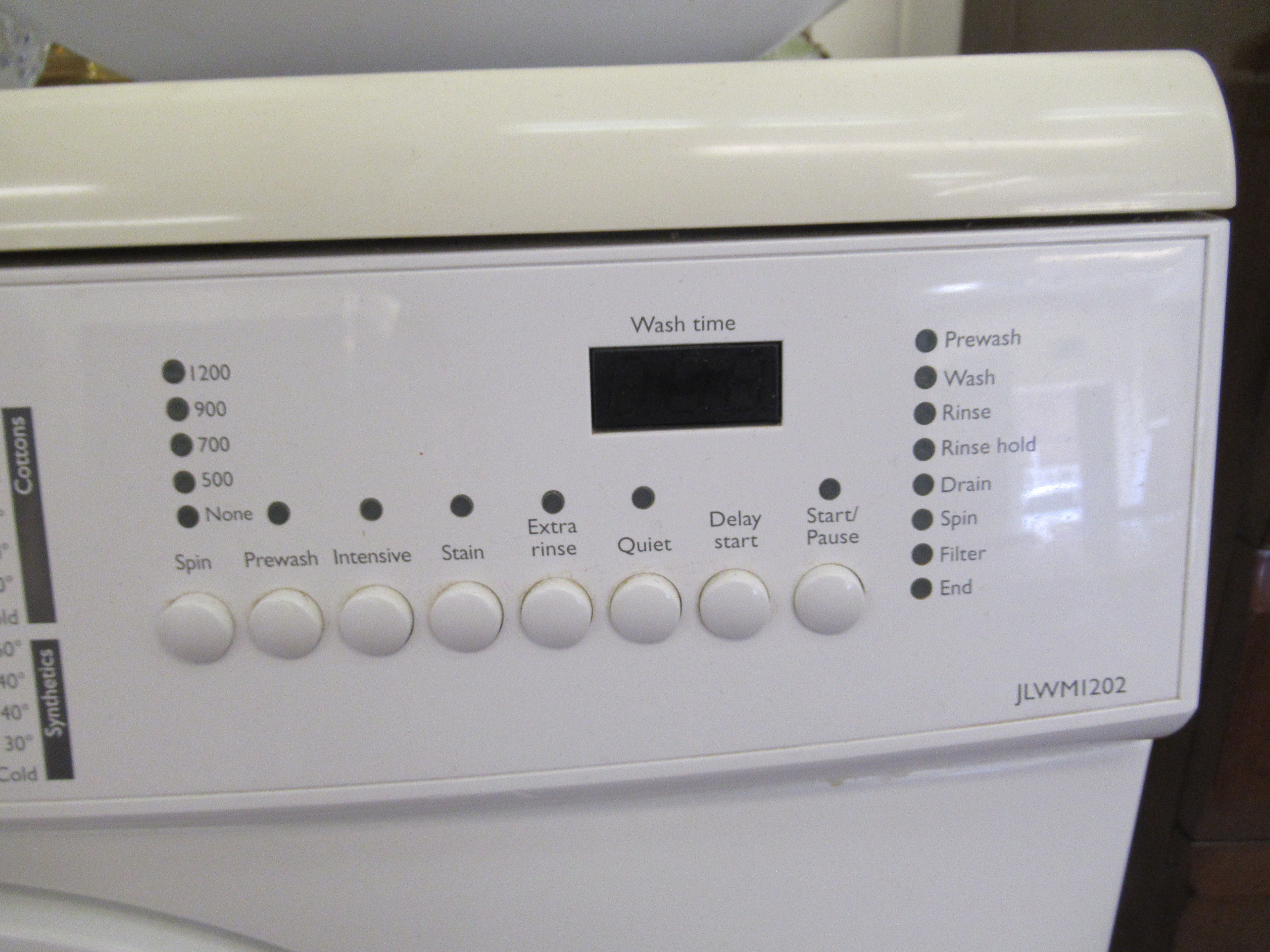 A John Lewis JLWM1202 washing machine  33.5"h  23.5"w - Image 2 of 2