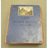 A 1920s Chad Valley 400 piece GWR jigsaw puzzle  boxed (not guaranteed complete)
