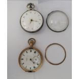 A George III silver cased pocket watch, the verge movement inscribed Geo Robinson, London, the