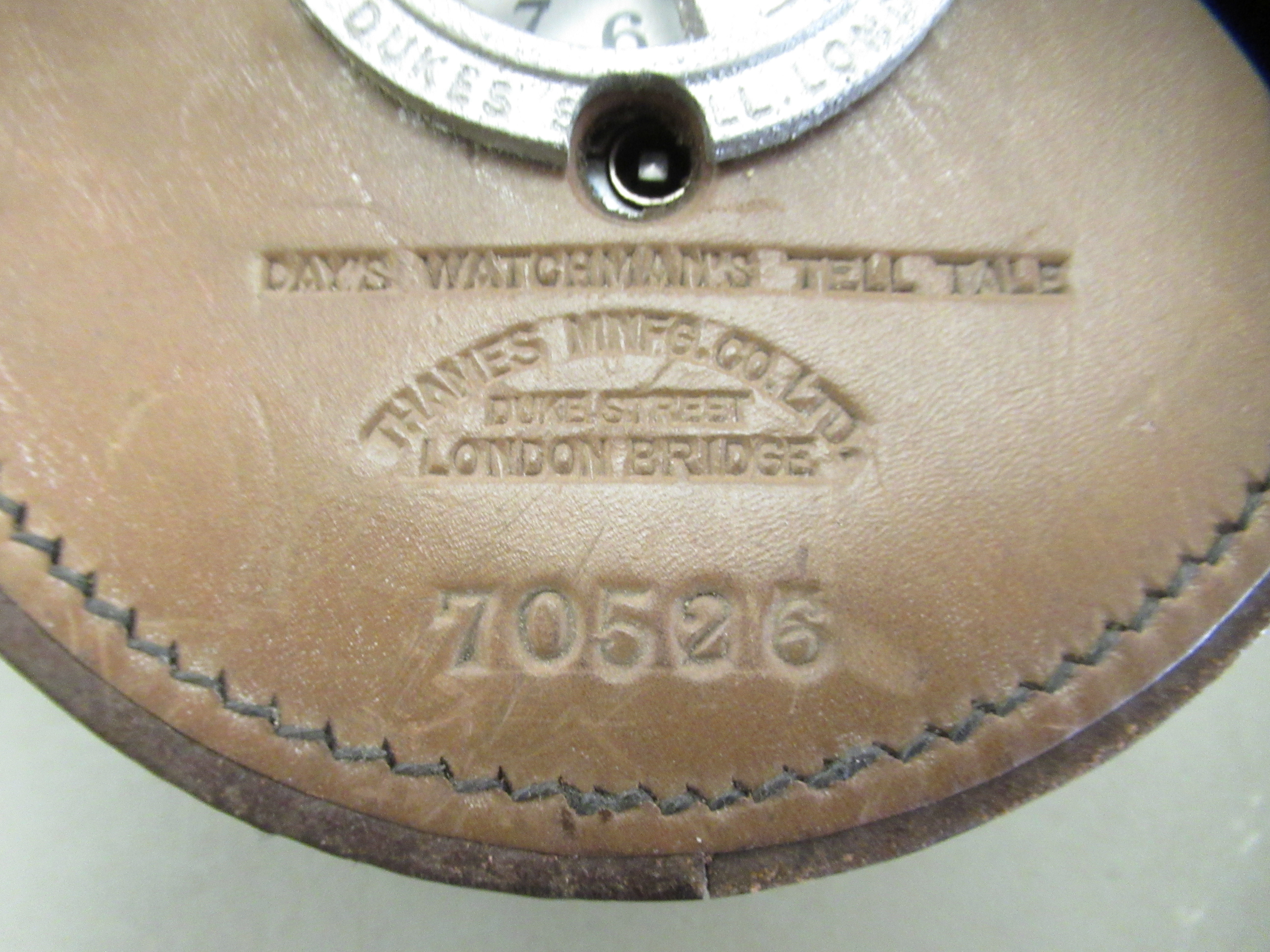 A Thames MNFG.Co.Ltd, London Bridge, Day's Watchman's Tell Tale, in a chromium plated steel case, - Image 7 of 7