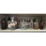 Apothecary jars, various designs and sizes: to include 'Sennae'  10"h