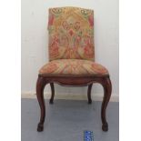 A Ralph Lauren mahogany framed high back side chair, stud upholstered in Arts & Crafts pattern