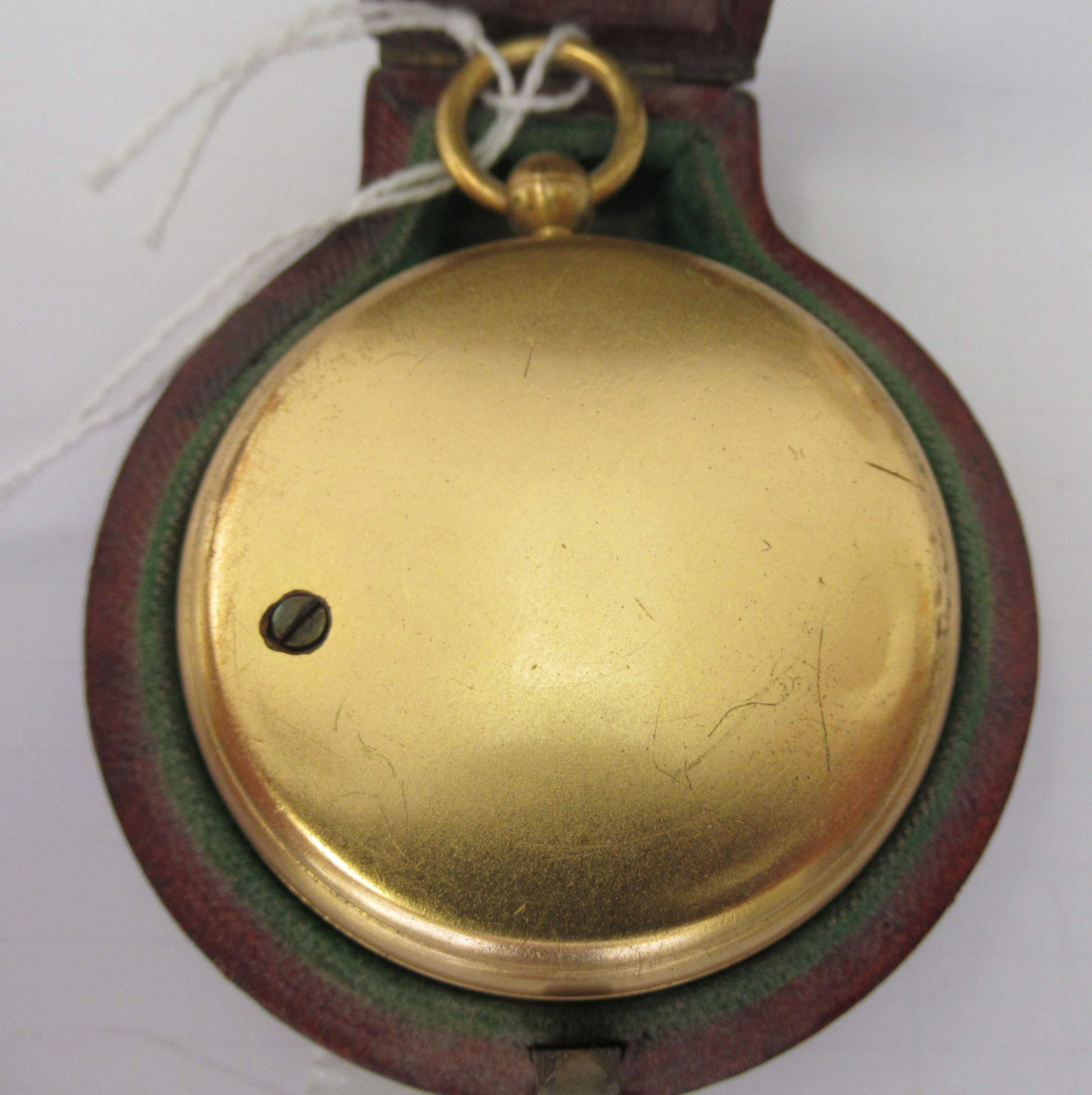 An early 20thC brass cased Callachan of 23 New Bond Street, London pocket, aneroid combination - Image 3 of 4