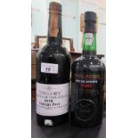 A bottle of Taylor's 1978 vintage port; and another bottle of Cockburn's port