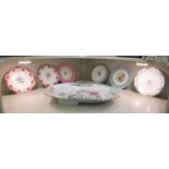 Ceramics: to include a late Victorian Spode china meat plate, decorated with peonies and Birds of