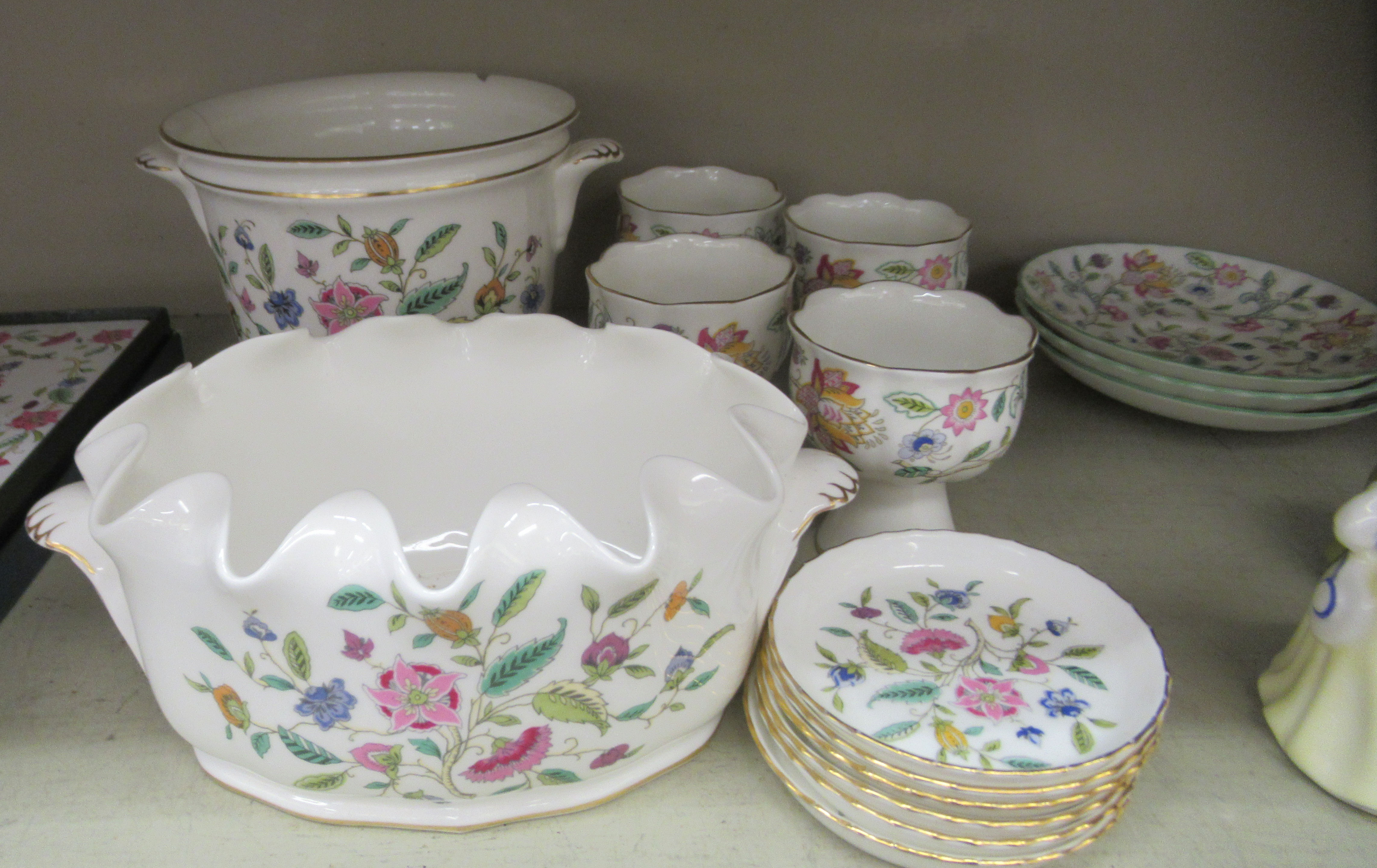 20thC ceramics: to include Minton Hadden Hall pattern tableware; and five Royal Doulton figures  4. - Image 4 of 5