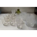 Bark effect Whitefriars cordial and other drinking glasses