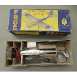 A 1960s Frog MK V single seat, working model fighter plane  boxed