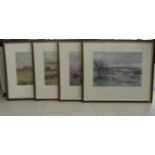 G King - four hunting studies  Limited Edition 48/250 prints  bearing pencil signatures & titles