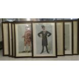 A series of eight late 19thC Vanity Fair Spy prints  published by Vincent Brookes  13" x 7.5"