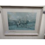 King - a hunting study  Limited Edition 36/50 print  bears a pencil signature  13" x 20"  framed