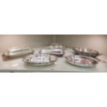 Silver plated tableware: to include tureens, some with covers  various sizes
