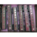 Six Hornby 00 gauge LMS coaches