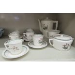 A six piece Royal Copenhagen porcelain coffee set No.884