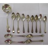 19th & 20thC silver flatware, mainly teaspoons  mixed marks