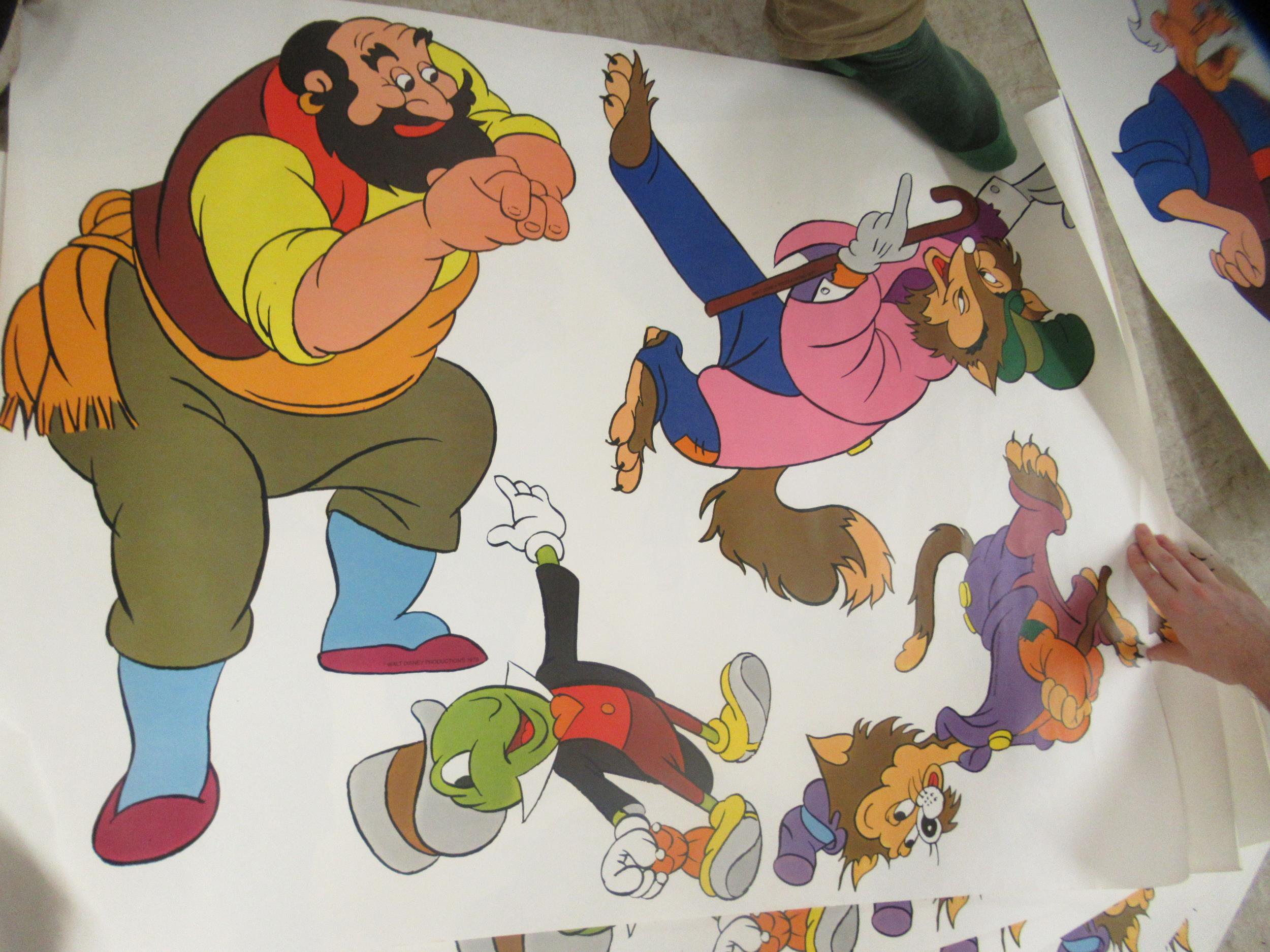 Twelve circa 1978 coloured Disney themed printed posters  22" x 45" - Image 3 of 6