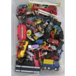 Uncollated diecast model vehicles: to include flatback lorries and emergency services with