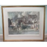 W Russell Flint - women bathing  Limited Edition 593/850 coloured print  bears a blindstamp  20" x