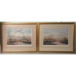 Wendy Reeves - a sunset landscape  two Limited Edition coloured prints 292/850 & 500/850  both