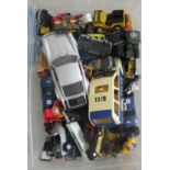 Uncollated diecast model vehicles: to include flatback lorries and emergency services with