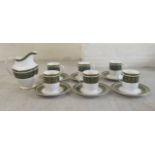 A six piece Royal Doulton bone china Vanborough pattern coffee set