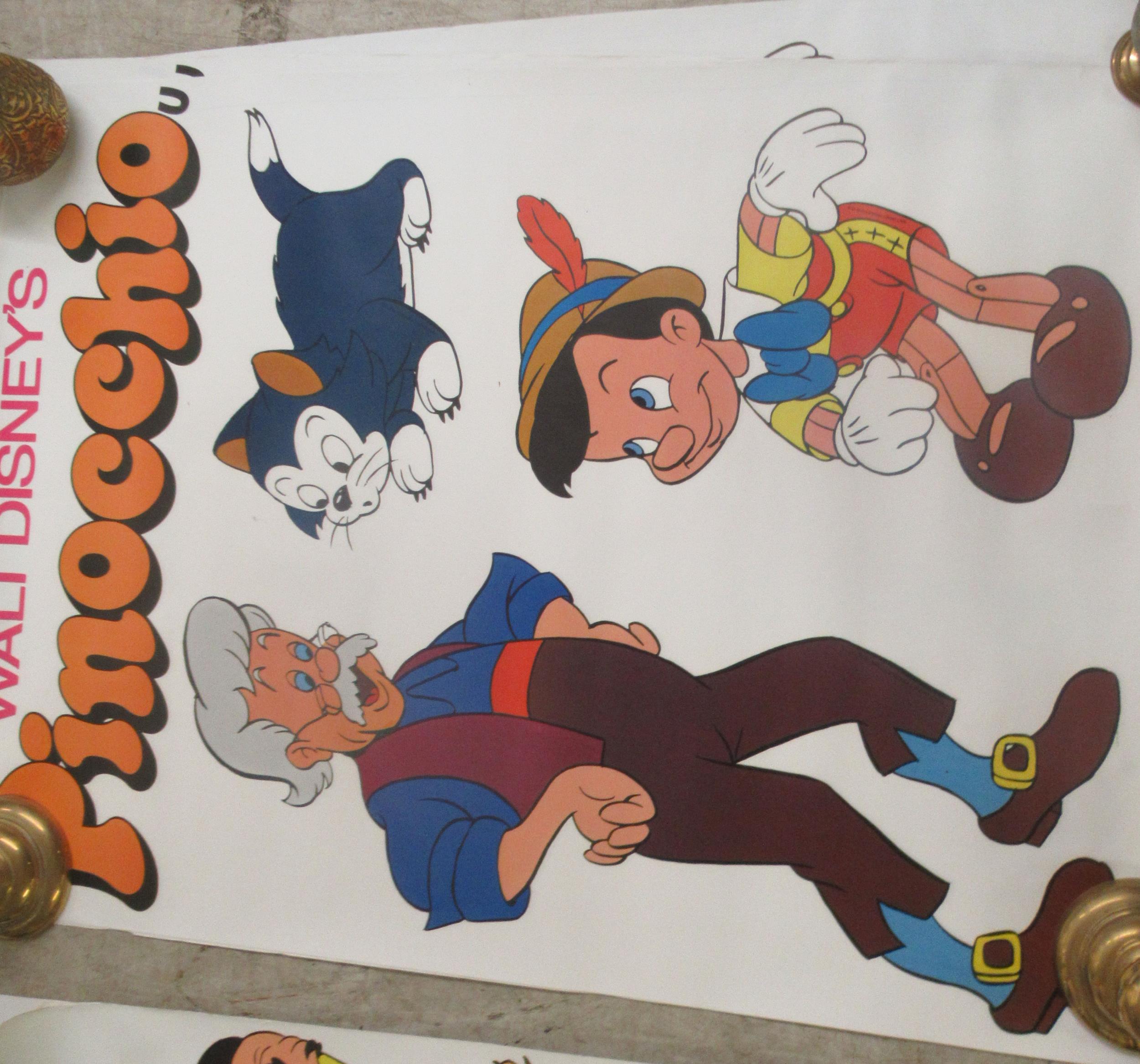 Twelve circa 1978 coloured Disney themed printed posters  22" x 45" - Image 4 of 6