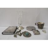 Silver and white metal collectables: to include an Art Nouveau inspired vesta case