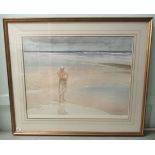 William Russell Flint - a nude on a beach  Limited Edition coloured print 163/850  bears a