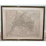 A late 18thC uncoloured plan 'Birmingham' surveyed in 1731, dedicated to the Members of Parliament