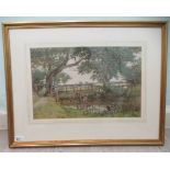 Alf Ansell - a young boy fishing in pond  watercolour  bears a signature & dated 1901  18" x 11"