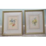 A Guidotti - two still life studies  watercolours  bears a signature and a gallery label verso  5" x