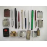 20thC and later pens and lighters: to include examples by Parker and Cadet