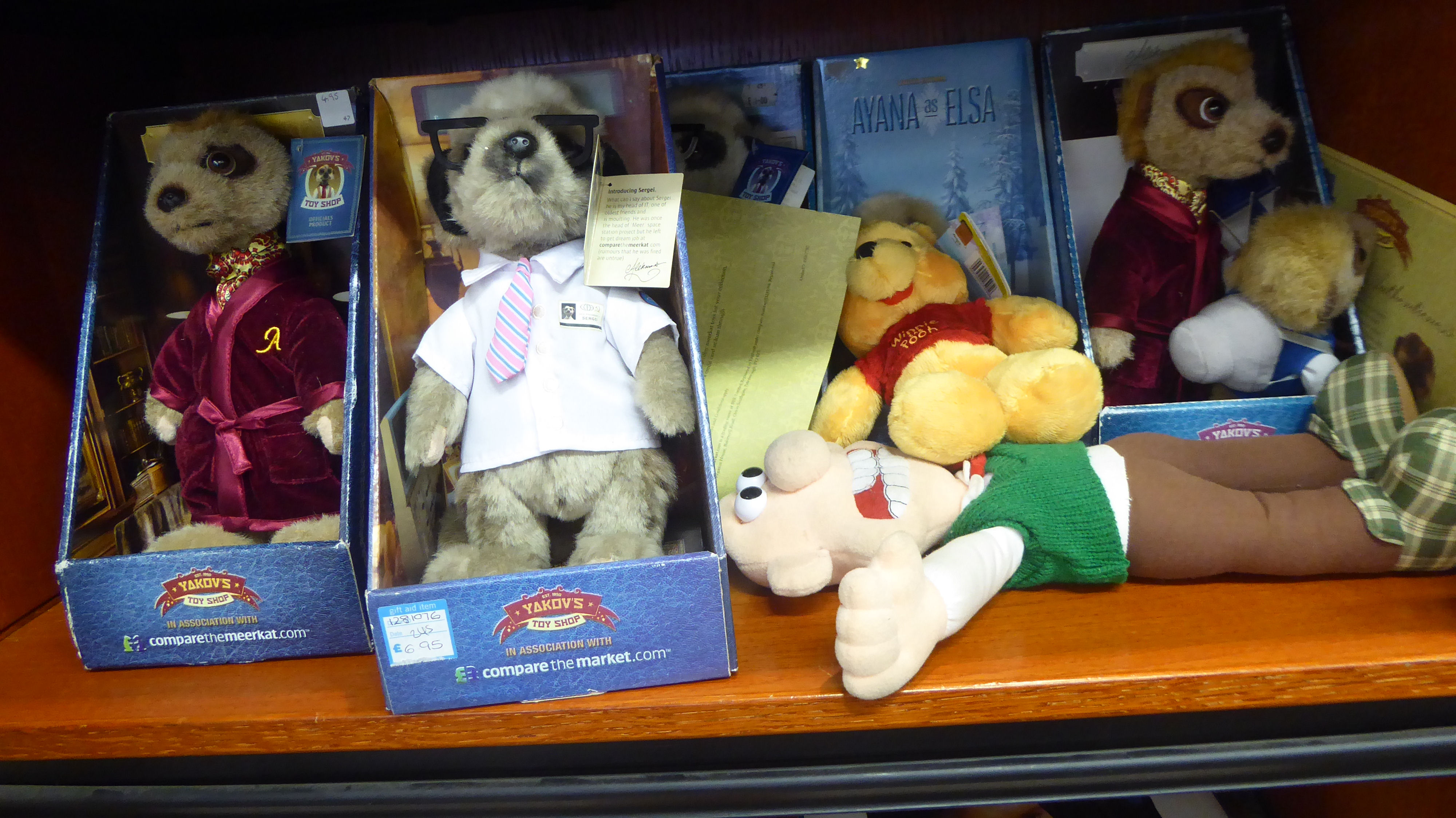 Promotional and other soft toys: to include Winnie the Pooh, Wallace and Compare the Meerkats