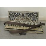 A mid 20thC Ranco Antonio mother-of-pearl bound piano accordion  cased