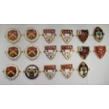 Aldenham School enamel badges: to include a shield shaped example