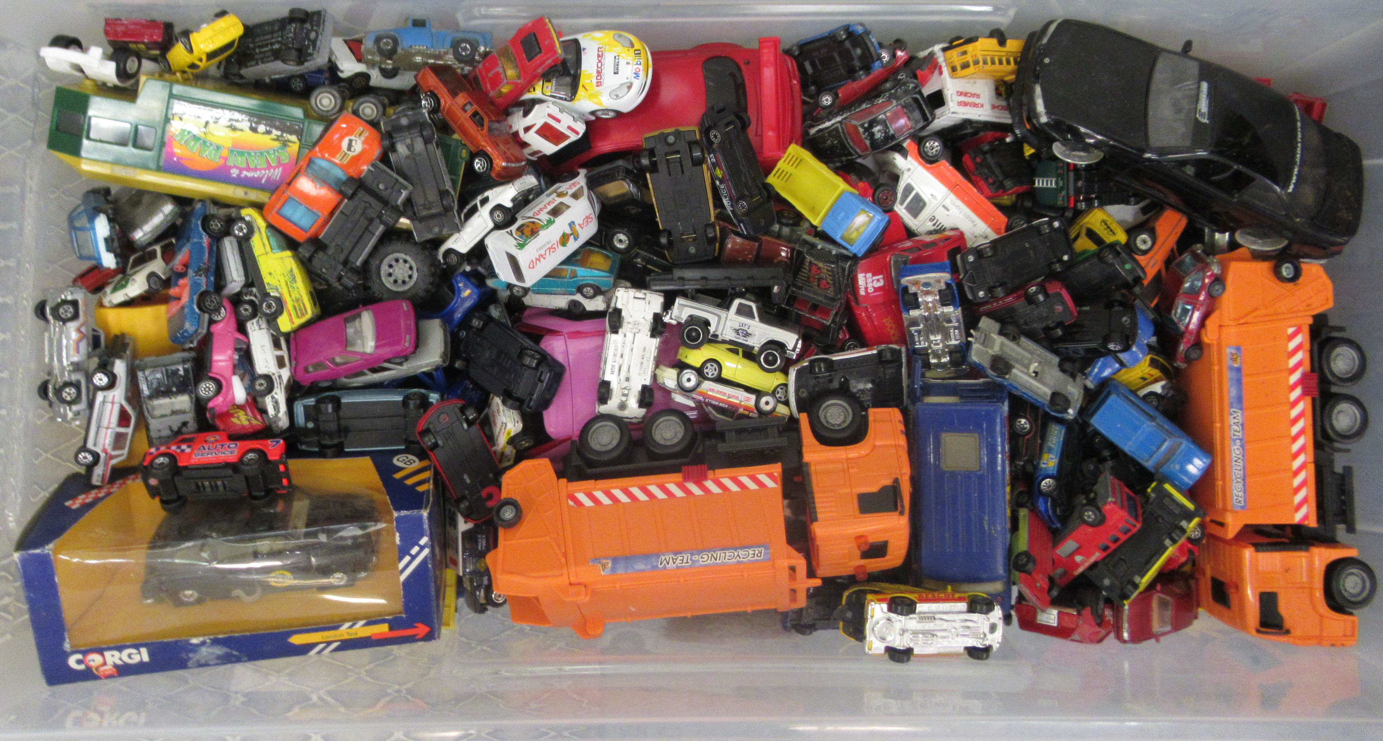 Uncollated diecast model vehicles, trucks, sports cars and emergency services: to include Matchbox