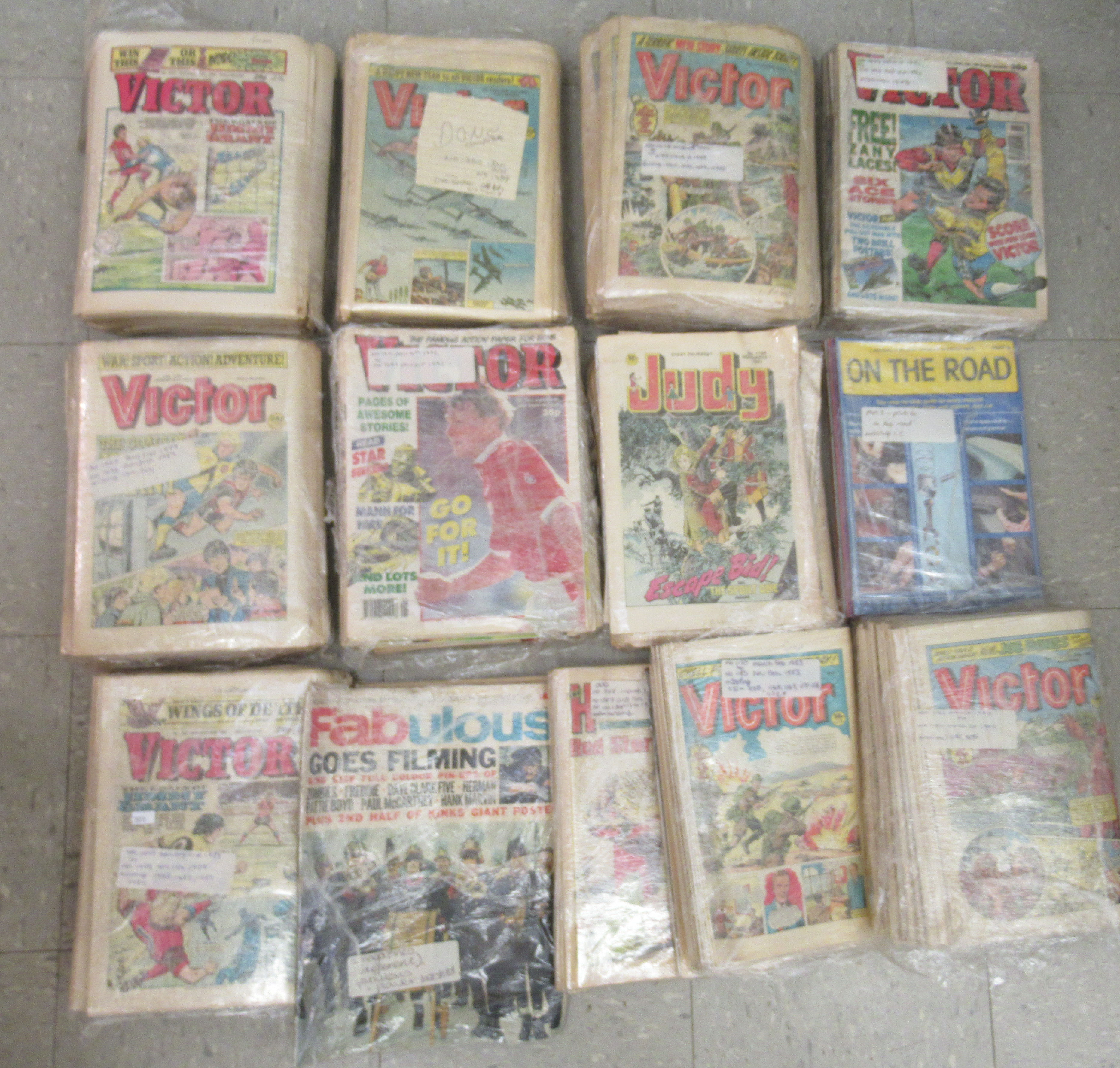 Post World War II comics: to include Victor transformers and Judy editions