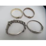 Silver and silver coloured metal bracelets and bangles